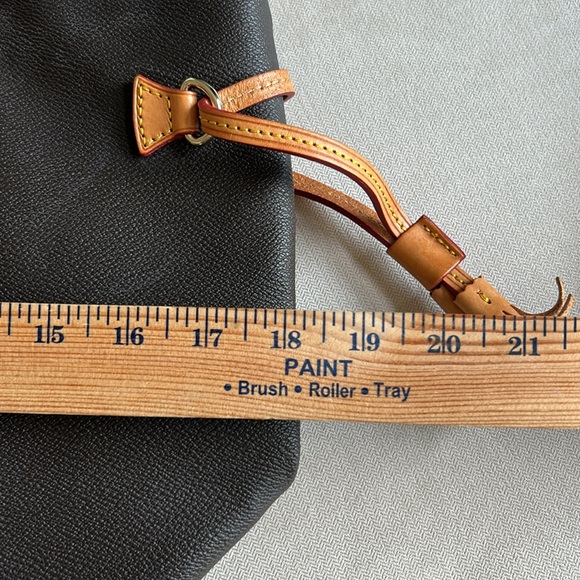 DOONEY &‎ BOURKE Dark Brown Pebbled Leather Extra Large Shopper Tote Bag / Purse - Picture 13 of 15